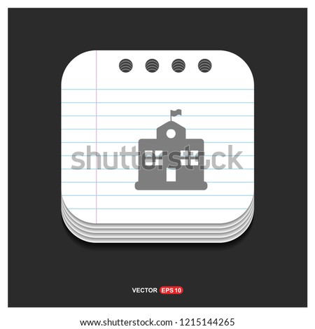 School Building icon - Free vector icon