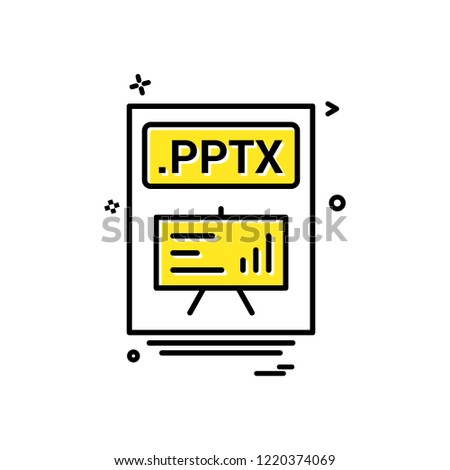 file files pptx icon vector design