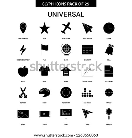 Universal Glyph Vector Icon set