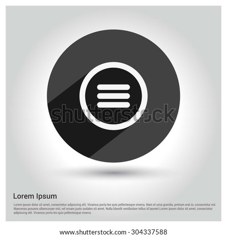 Mobile and Web Expand menu icon. Circle concept web buttons. vector illustration. Flat design style