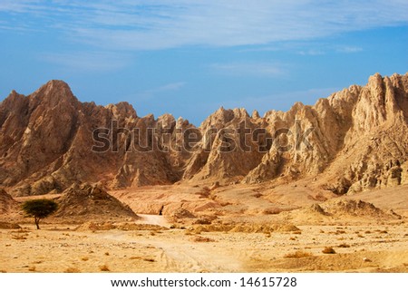 High mountains in desert