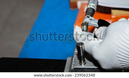 Check measurement of blank in attachment by digital hand caliper and Micrometer