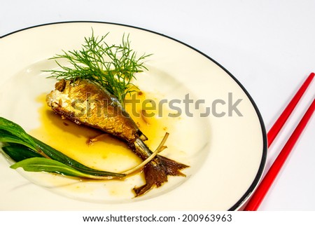 fish with sweeted sauce,one of favorite thai food,shallow focus