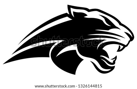 Panther Head Fast black vector
