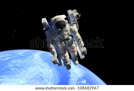 Astronaut In Outer Space In The Chair. Stock Photo 108682967 : Shutterstock