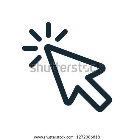 click cursor icon line art style