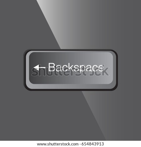 Computer keyboard backspace key