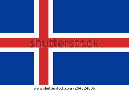 Flag of the Iceland. 
