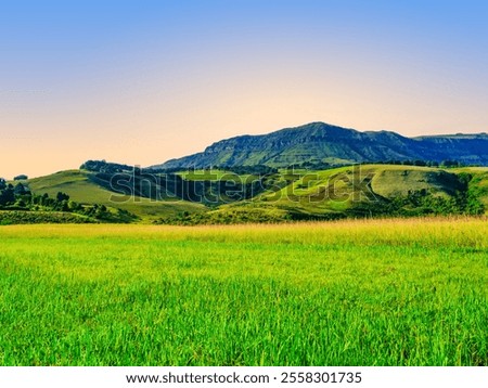 Similar – Image, Stock Photo Mountain peak against sunset sky