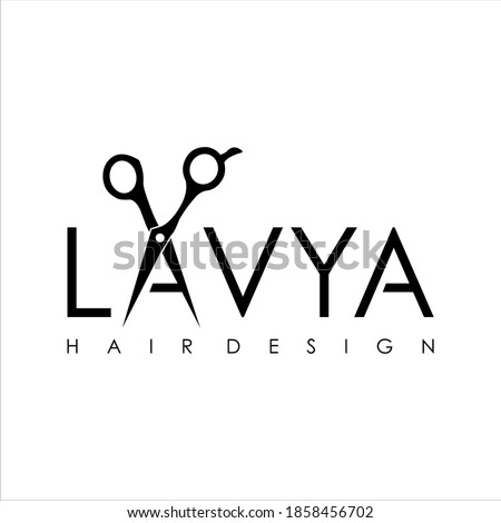 haircut salon and fashion logo design
