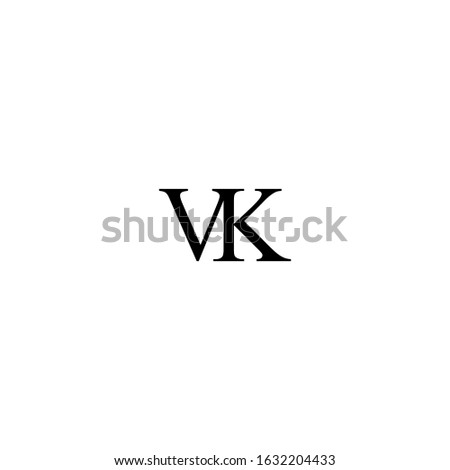 Initial VK Logo design vector. Illustration of letter VK template Logo vector