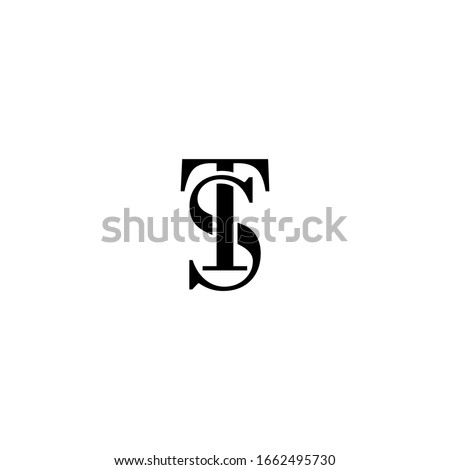 Initial text ST TS S T Letter logo design vector. Illustration of Letter ST TS S T Logotype Stock fotó © 