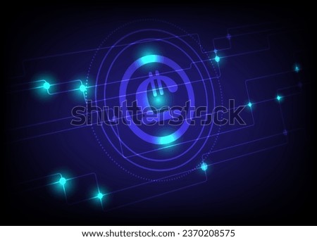 3D georgian lari gel technology abstract background. vector illustration. 