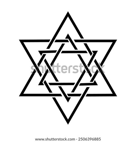 seal of solomon star of david for icon symbol logo design isolated on white background. vector illustration