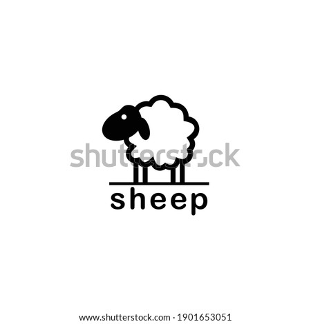 the sheep's flat icon logo is black