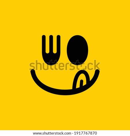 logo flat smile delicious food