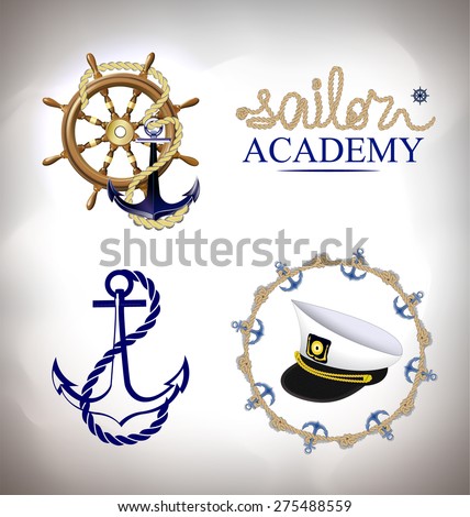The set of marine emblems
