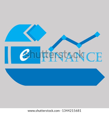 E Financial Logo Design Template Icon.