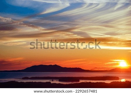 Similar – Image, Stock Photo Sunset on the Pacific coast in Costa Rica