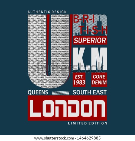 London graphic typography design artistic concept for modern apparel print,illustration art,letter style - vector  