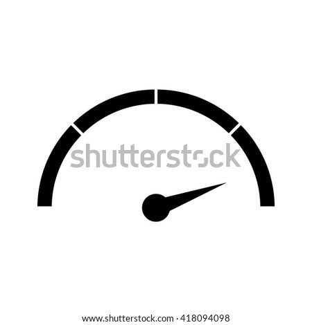 Speedometer and tachometer with arrow vector