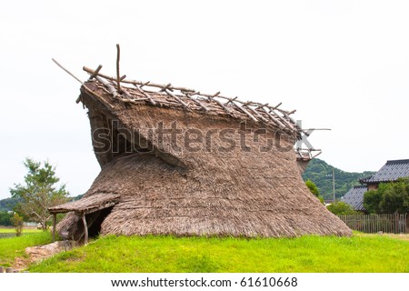 Japanese traditional thatch roof house. Tango, Kyoto prefecture, Japan