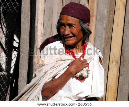 Old smiling woman from Ecuador - South America