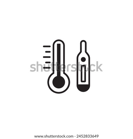 Thermometer icon vector sign symbol and digital thermometer icon. Vector icon isolated on white background. Eps 10 is editable, for web purposes, apps, signs, etc