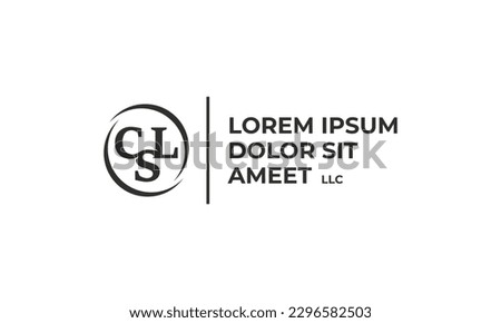 monogram logo letter CSL CLS in circle shape