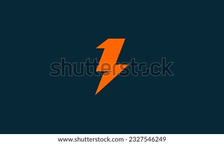 one logo combination monogram logo number 1 and electric, flash, bolt symbol