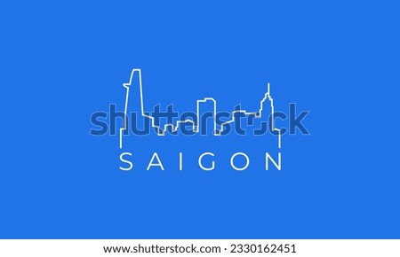 saigon logo in line art modern style