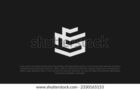 E M S logo monogram style in dark background