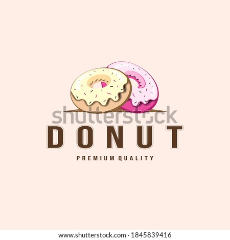 Delicious Donut Logo Vector Template Illustration Design