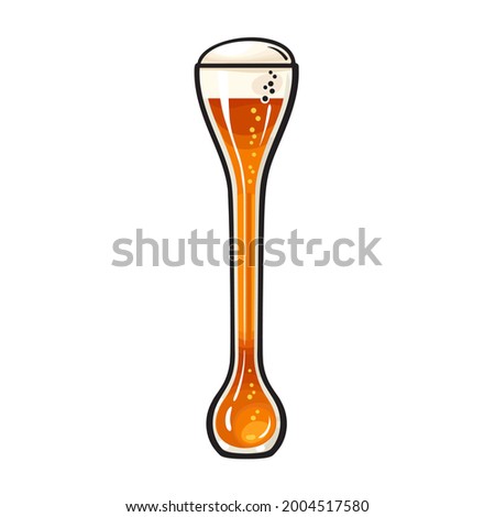 Yard beer glass. Hand drawn vector illustration isolated on white background.	 Foto stock © 