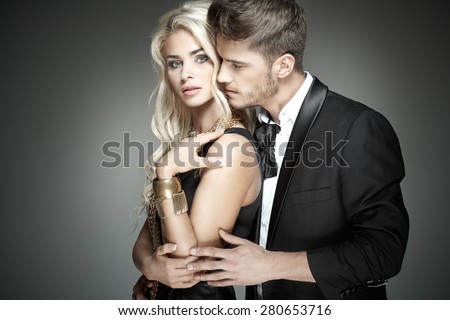 Portrait of a young elegant couple