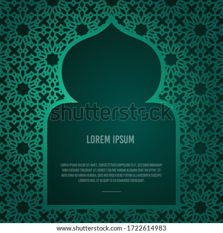 Modern mosque ornament background template for greeting card, ramadan, ied al fitr, ied al adha, and islamic events