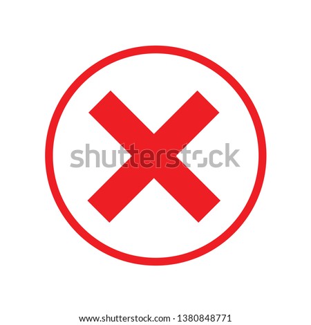 Red wrong icon.modern design.vector illustration