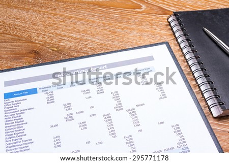 business report on table, business performance concept