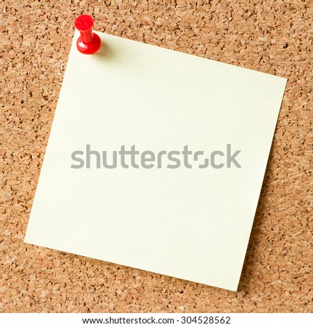 note paper on cork board