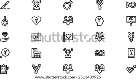 Gender identity icons High-Quality Vector Icons Collection with Editable Stroke. Ideal for Professional and Creative Projects.