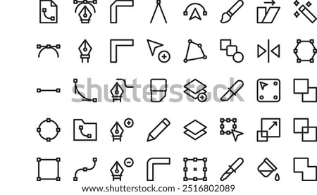 Vector editing tools icons High-Quality Vector Icons Collection with Editable Stroke. Ideal for Professional and Creative Projects.