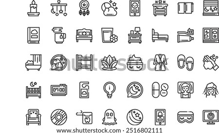 Time to sleep icons High-Quality Vector Icons Collection with Editable Stroke. Ideal for Professional and Creative Projects.