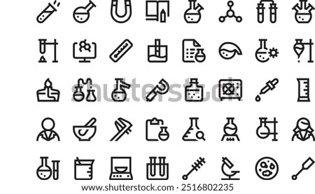 Laboratory icons High-Quality Vector Icons Collection with Editable Stroke. Ideal for Professional and Creative Projects.