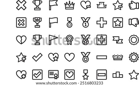 Poll and contest linear icons High-Quality Vector Icons Collection with Editable Stroke. Ideal for Professional and Creative Projects.