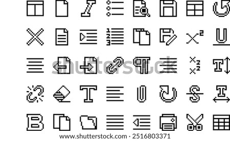 Text editor icons High-Quality Vector Icons Collection with Editable Stroke. Ideal for Professional and Creative Projects.