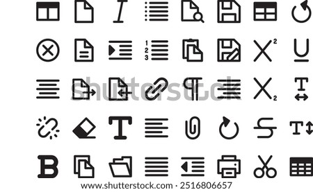 Text editor icons High-Quality Vector Icons Collection with Editable Stroke. Ideal for Professional and Creative Projects.