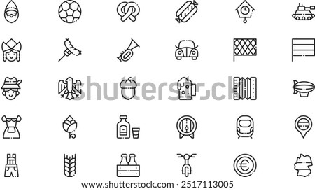 Germany icons High-Quality Vector Icons Collection with Editable Stroke. Ideal for Professional and Creative Projects.