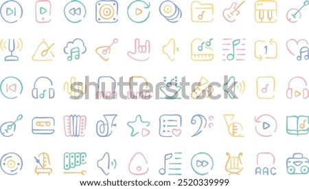 Music icons High-Quality Vector Icons Collection with Editable Stroke. Ideal for Professional and Creative Projects.