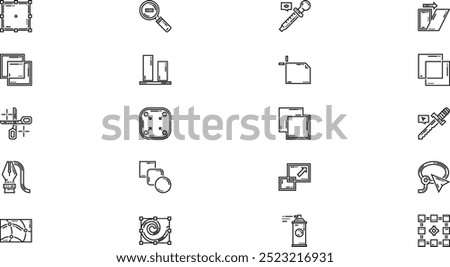 Vector editing tools icons High-Quality Vector Icons Collection with Editable Stroke. Ideal for Professional and Creative Projects.