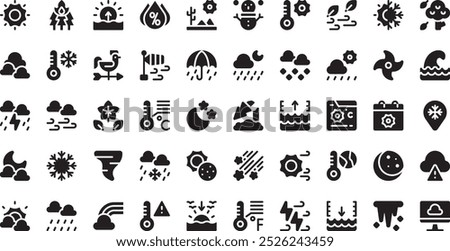 Weather icons High-Quality Vector Icons Collection with Editable Stroke. Ideal for Professional and Creative Projects.